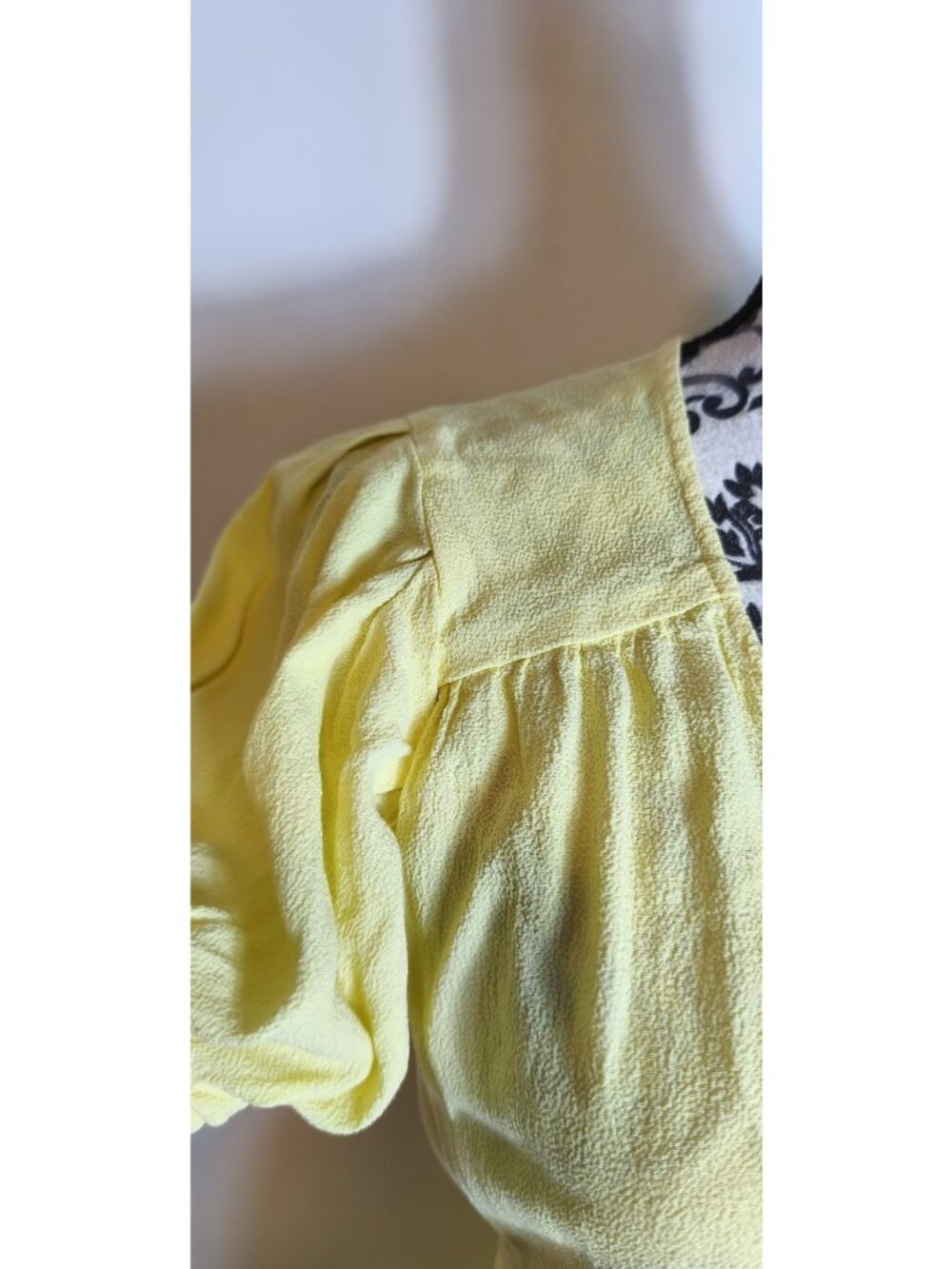 Reformation Winslow Yellow Wrap Maxi Dress Women's S V-Neck Puff Sleeve Crepe - Picture 3 of 16